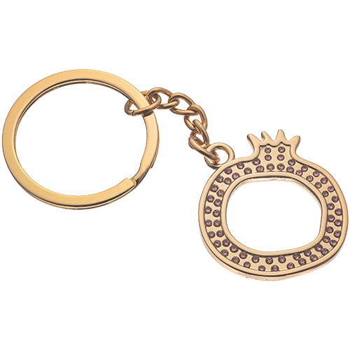 Keyholder with Stone Inlay 5 cm - Gold