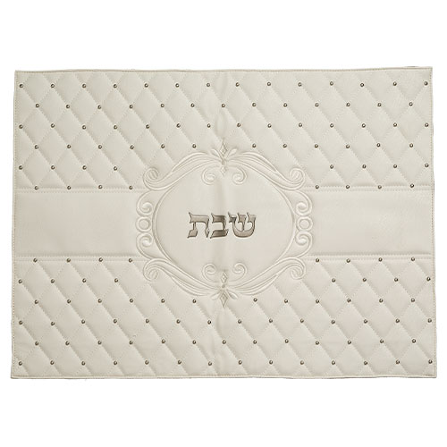 Leatherette Challah Cover 42*52 cm - White