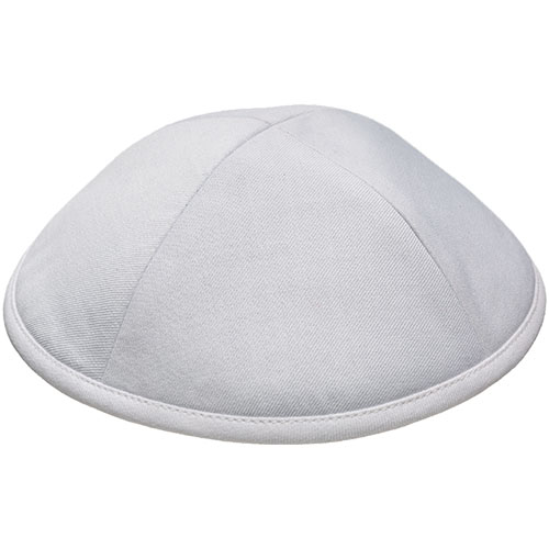 Fabric Kippah "Artman" 19 cm- White