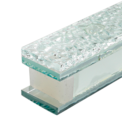 Glass Mezuzah with Silicon Cork 10 cm - "Bubbles" Design