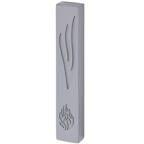 Polymer "Concrete" Mezuzah 12 cm, Stone - Like, Gray Color
