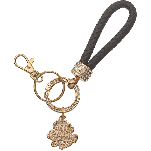 Metel Magen Keyholder with Stone Inlay - Gold