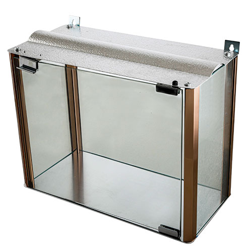 Aluminum and Glass Menorah Box - 22x40x19 cm - Cooper Profiles