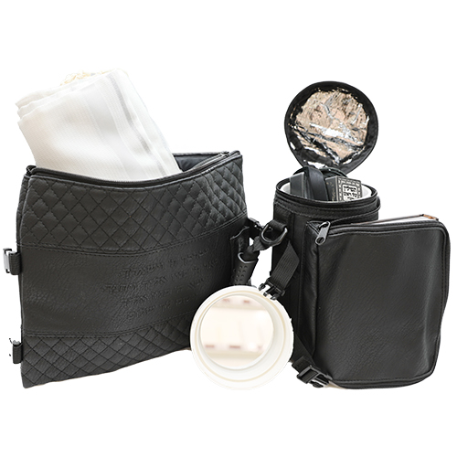 Leatherette Thermal Tefillin & Tallit Protective Case "Tik-taf" 22 cm- Black