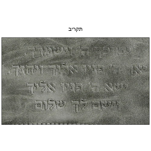 Leatherette Thermal Tefillin & Tallit Protective Case "Tik-taf" 22 cm- Black - Gray