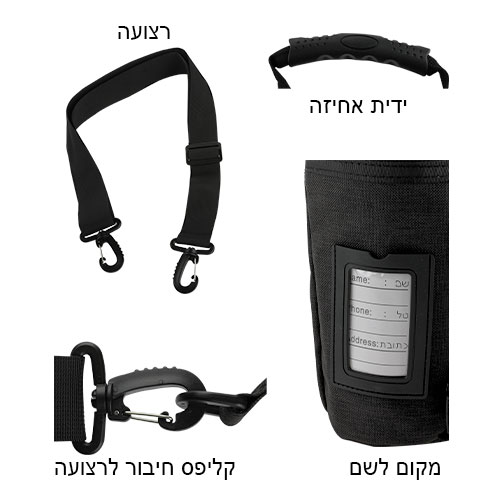 תיק תפ "אדיר" טרמי גינס כחול לאחסון תפלין 23 ס״מ