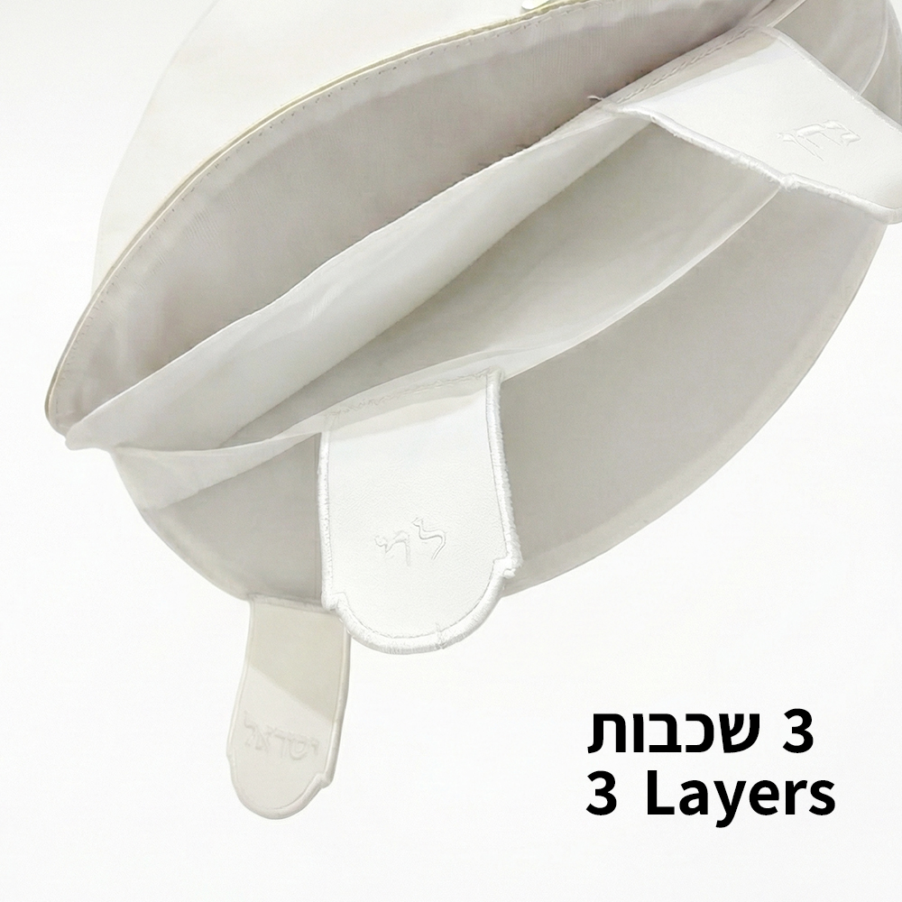 כיסוי פסח מהודר דמוי עור עם רקמה זהב 45 ס״מ