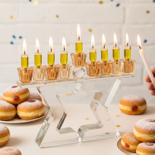 Crystal Elegant Menorah 17cm