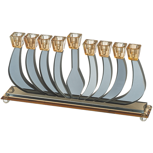 Crystal Elegant Menorah 16cm