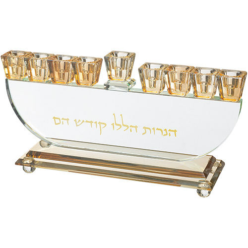 Crystal Elegant Menorah 14cm