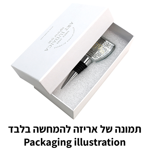 פקק ליין קריסטל עם פלקטה "פרחים" בורא פרי הגפן
