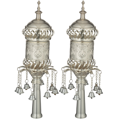 Pair of Rimonim for Torah 32 cm - Silver
