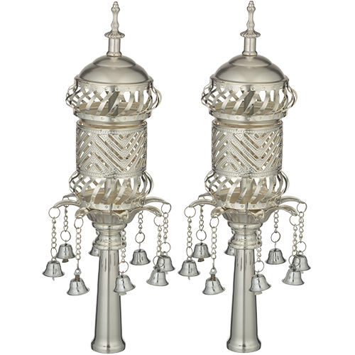 Pair of Rimonim for Torah 32 cm - Silver