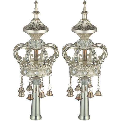Pair of Rimonim for Torah 32 cm - Silver
