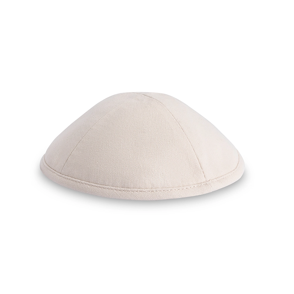 Linen Artman Kippah 18 cm- Beige