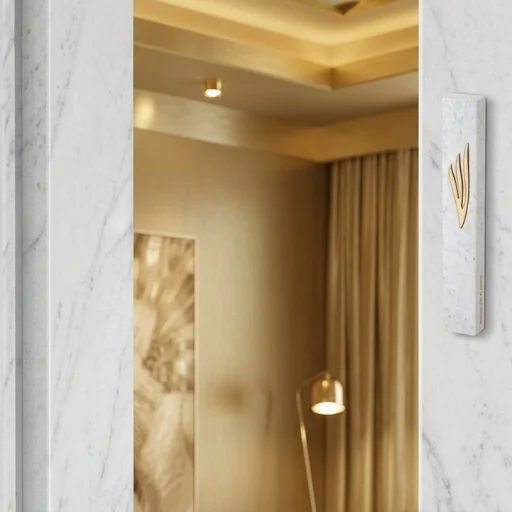 Polymer "Concrete" Mezuzah 25 cm, Stone - Like - Gold