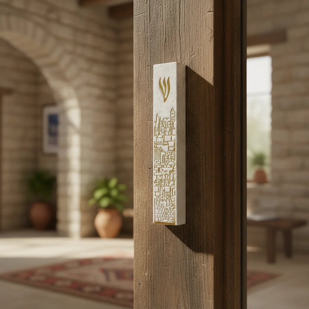 Concrete Polymer Mezuzah Size 15 cm