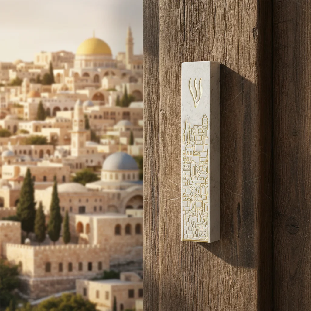 Concrete Polymer Mezuzah Size 12 cm