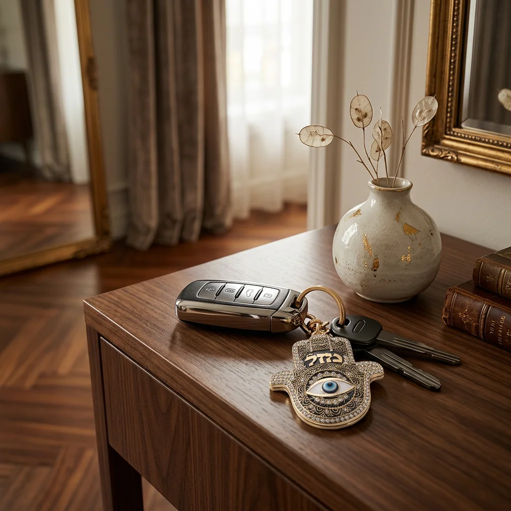 Metal Keyholder Hamsa "Against Evil Eye" 5.5 cm