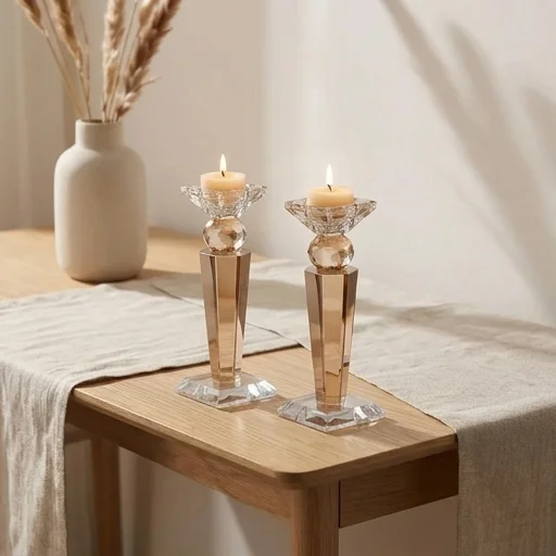 Crystal Candlesticks 20.5 cm