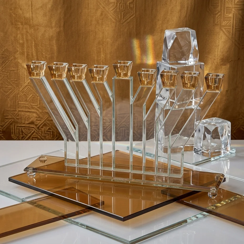 Crystal Elegant Menorah 21*33 cm