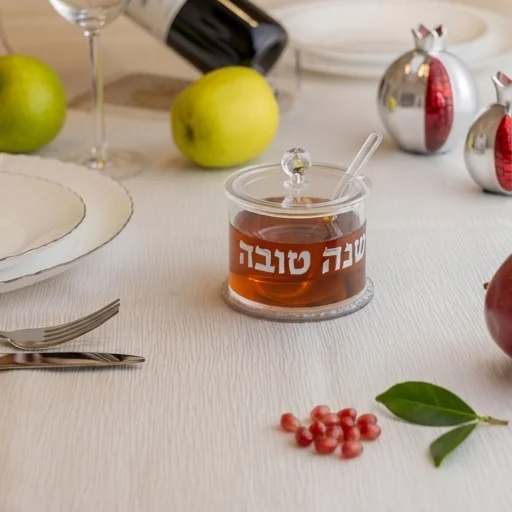 Lucite Honey Dish, 8.5 cm - Silver