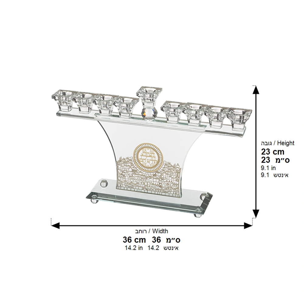 Crystal Menorah 22*36 cm