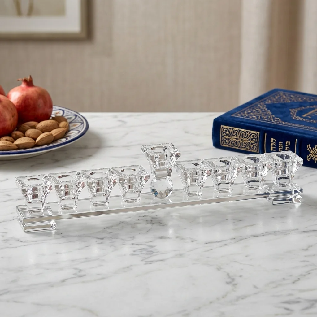 Elegant Crystal Menorah 37*6 cm