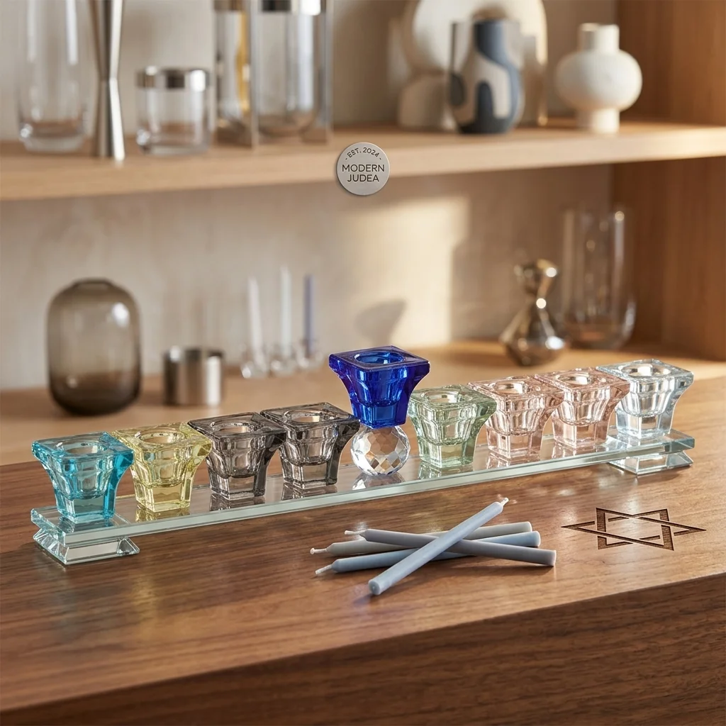 Elegant Crystal Menorah 37*6 cm