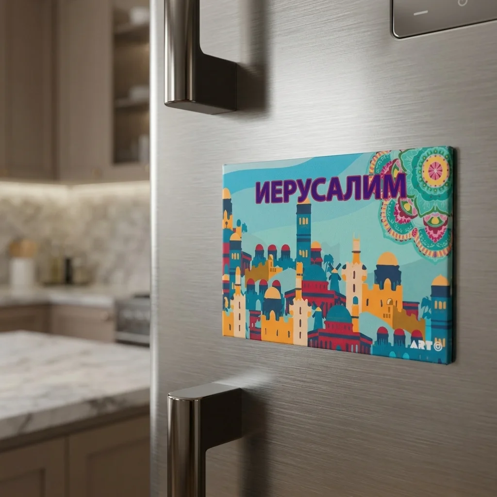 Metal Magnet 8.5 cm, Russian