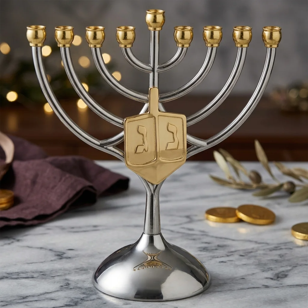 Metal Menorah 18*16 cm- Jug - Gold