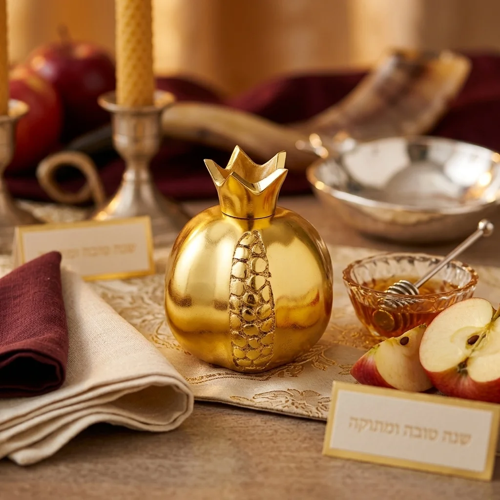 Aluminum Pomegranate Gold Color 12*10 cm