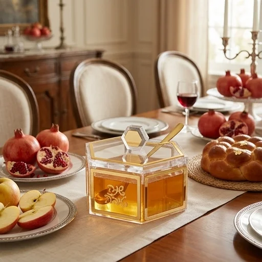 Acrilic Honey Dish, 9.5 cm