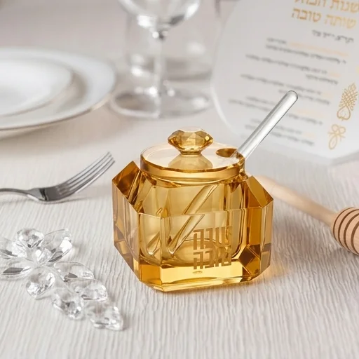 Elegant Crystal Honey Dish 7 cm