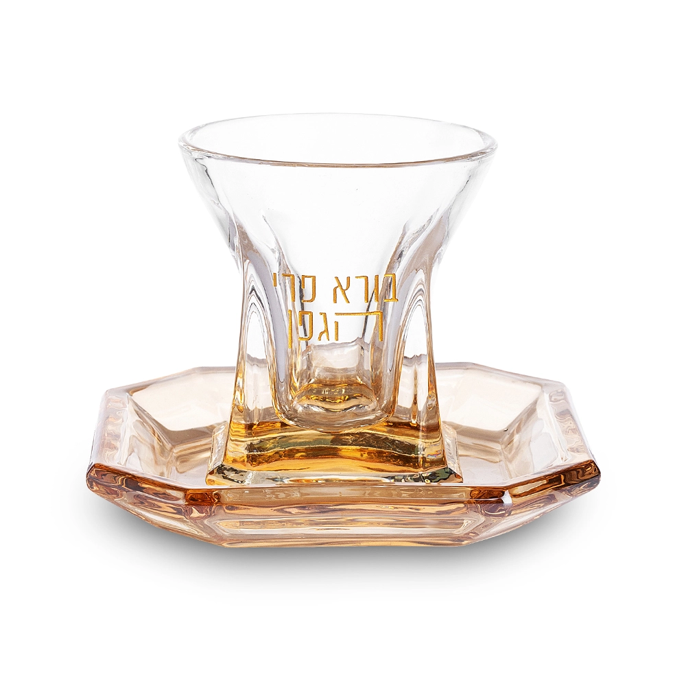 Crystal Kiddush Cup without Leg 9 cm contain 100ml / 3.4oz
