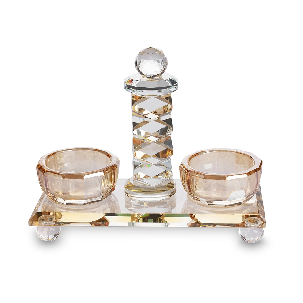 Crystal Salt & Peper Holders 13 cm