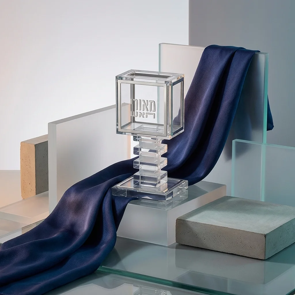 Acrylic Havdalah Candle Holder Stand 14 cm