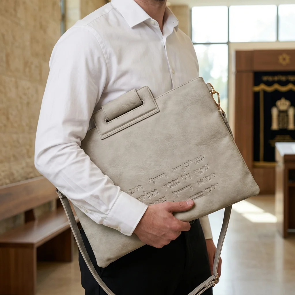 Leatherette Tallit - Tefillin Set 40*32 cm