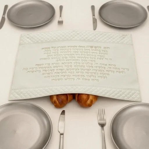 Leatherette Challah Cover 42*52 cm - White
