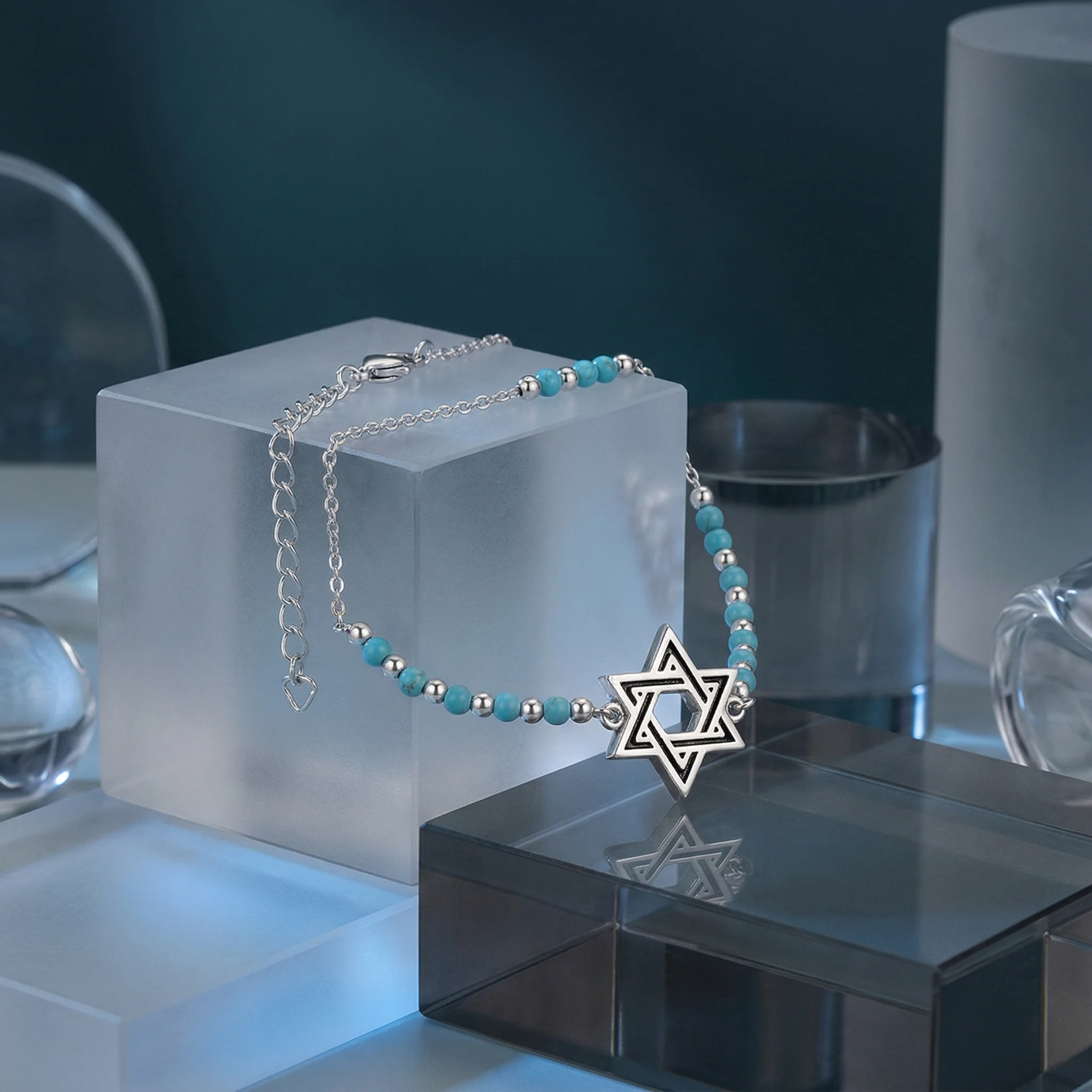 צמיד כסף טהור 925 "מגן דוד"