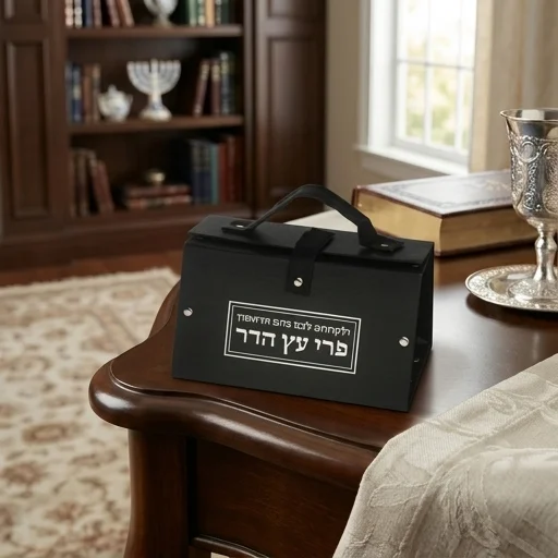 כלי לאתרוג דמוי עור הדפסה כסף 11×19×13 ס״מ
