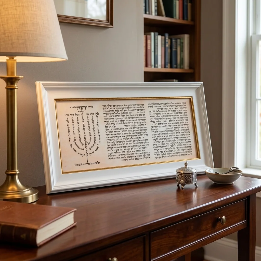 Framed Blessing 64*30 cm - "Pitum Haktoret"