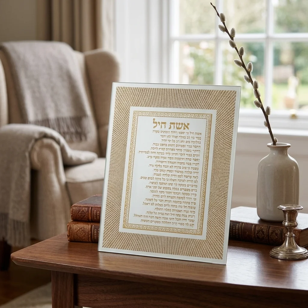 Framed Blessing 25*20 cm- Eshet Chayil