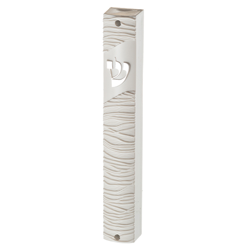Plastic Mezuza 15 cm White