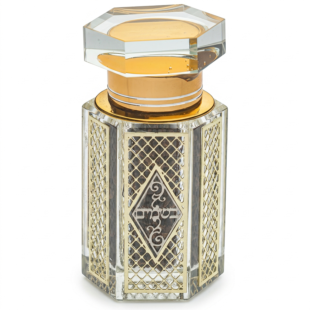 Crystal Besamim Holder 8.5*5 cm with Plaque- Ornaments