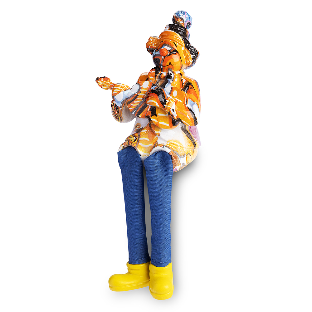 Polymer Klezmer Figurine with Cloth Legs 25 cm- Guitar Player